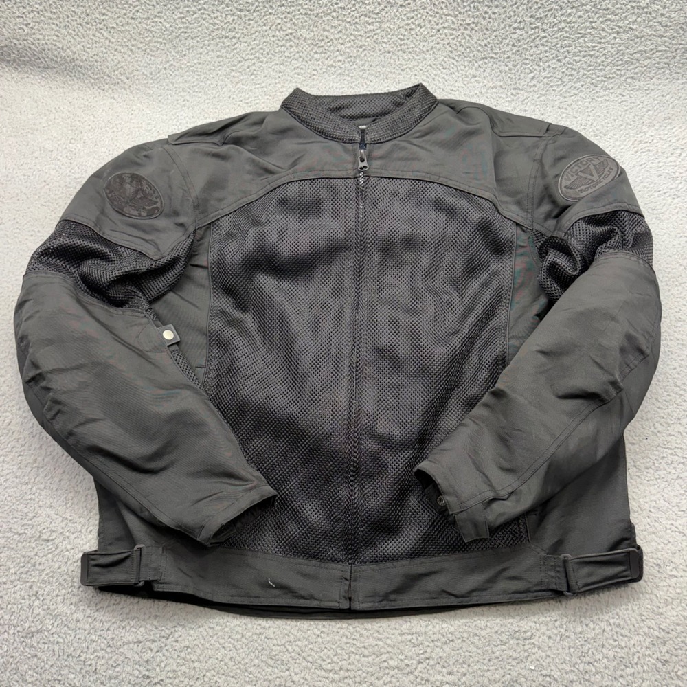 Victory Motorcycle Pure Gear Mens 2XL Black Armor Mesh Motorcycle Riding Jacket